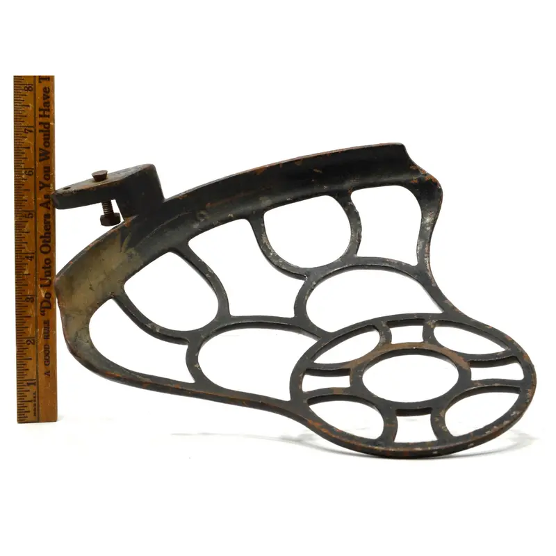 Antique Cast Iron Machine Component – Original Japanned Industrial Part for Steampunk Repurposing