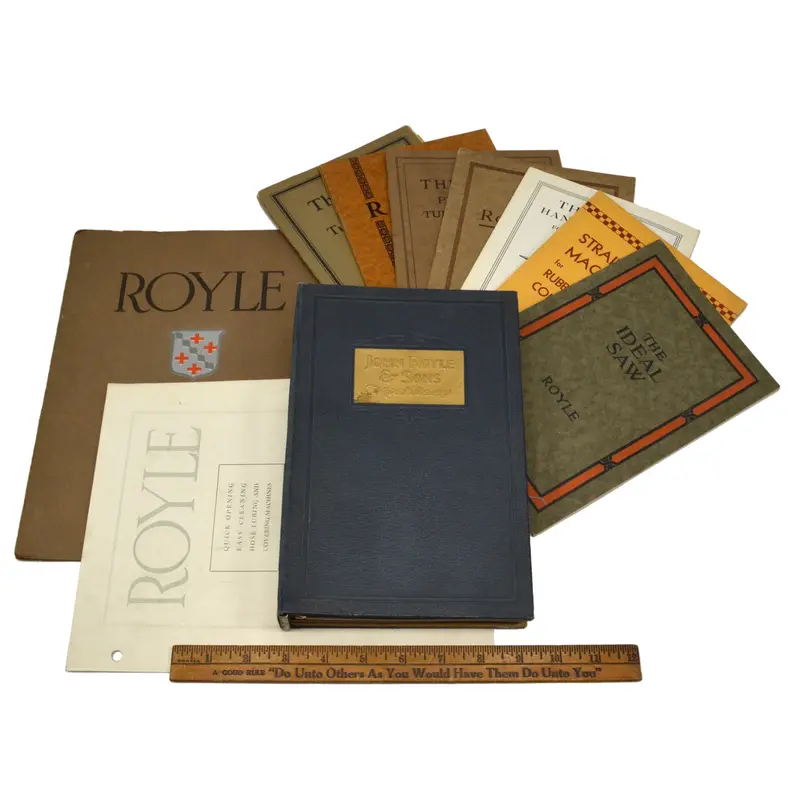 Antique Industrial Ephemera Lot – Machinist Promotional Books Featuring John Royle, Circa Early 1900s
