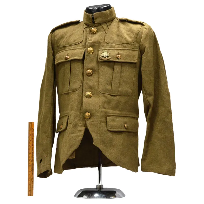 Antique Seaforth Highlanders Jacket with Full Badge Set and Sherwood Foresters Derbyshire Insignia