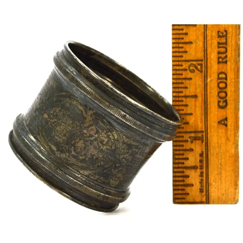 Antique Sterling Silver Napkin Ring – Unmarked but Hallmark-Tested .925, Engraved ‘E.H.’