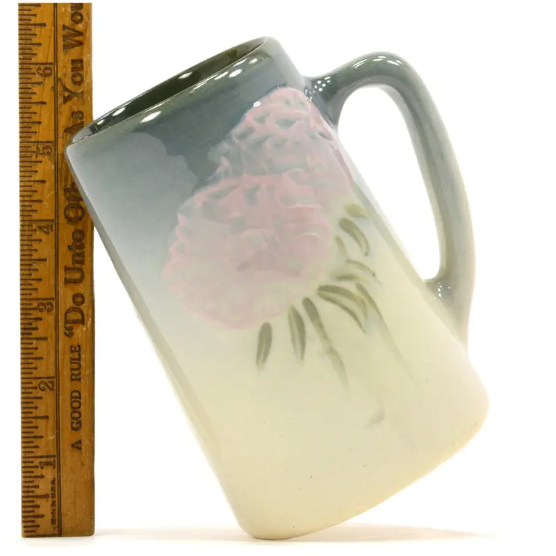 Antique Weller Pottery Etna Mug – 5.375″ Hand-Painted Floral Stein