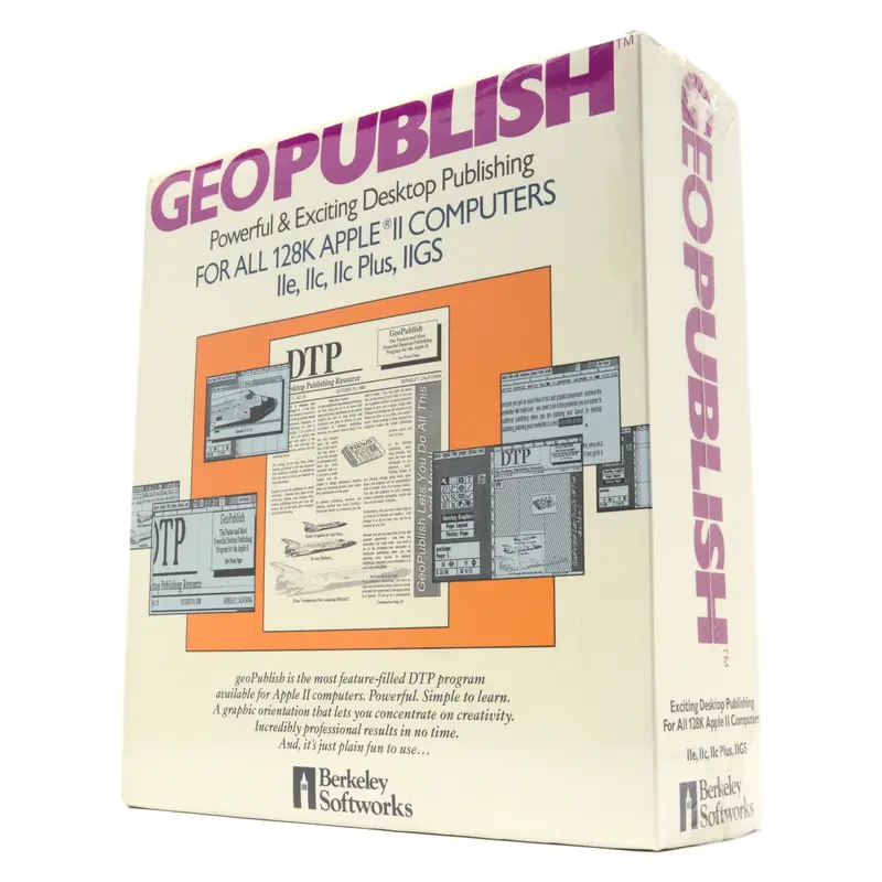 Apple II Desktop Publishing Software ‘GeoPublish’ – GEOS-Compatible, Factory Sealed