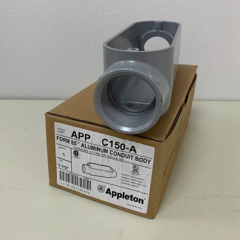 Appleton Form 85 C150-A Aluminum Conduit Body — 1.5″ Rigid Threaded