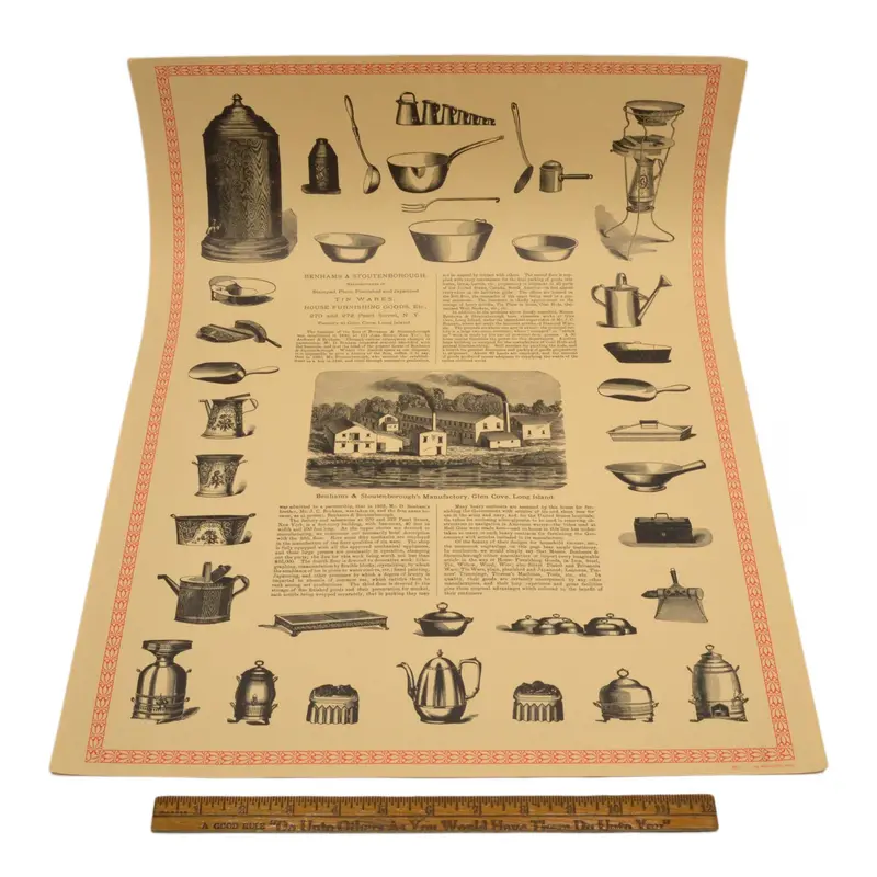 Benhams Tin Wares Catalog Print – 1971 Housewares Promotional Poster by Wentworth Press
