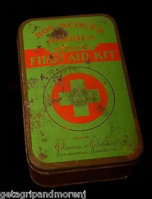 Boy Scouts of America WWII-Era First Aid Kit – Authentic 1942 Antique Emergency Supply