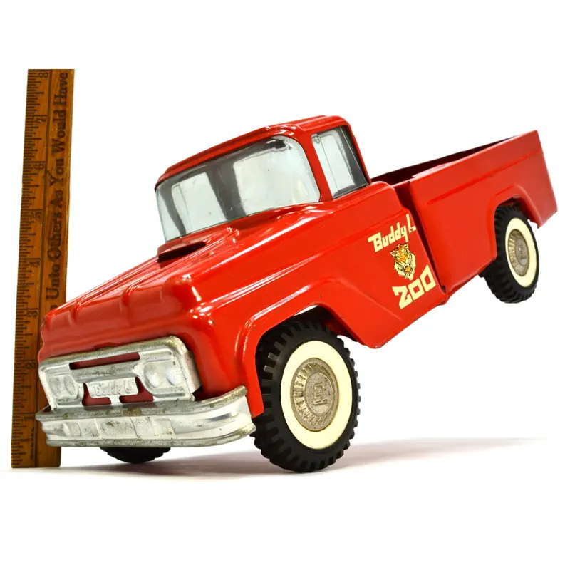 Buddy L Traveling Zoo Pressed Steel Pickup — 1950s–60s Tiger-Branded Toy Truck