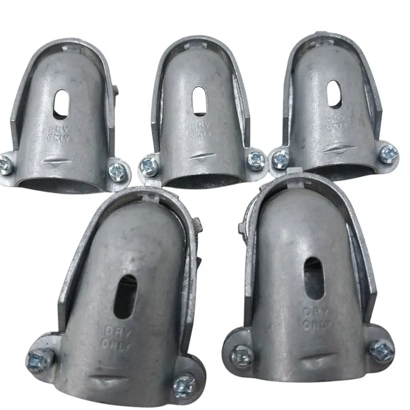¾” Flexible Metal Conduit 90° Connectors – 5-Pack, Two-Screw Open-Box Fittings