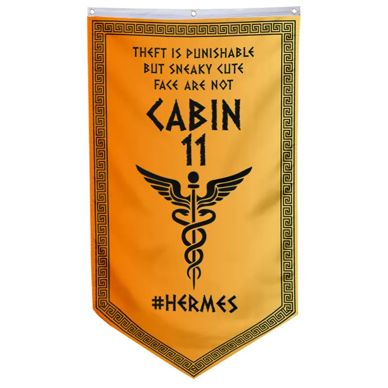 Camp Half-Blood Cabin 11 Hermes Pennant Flag – Themed Indoor/Outdoor Banner