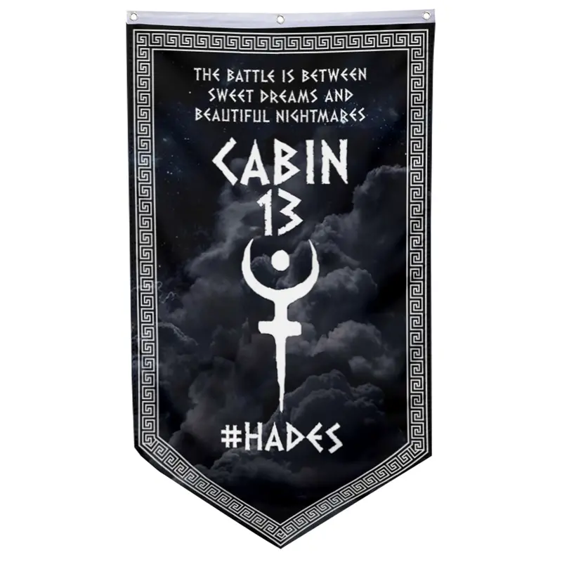 Camp Half-Blood Cabin 13 Hades Pennant Flag – Mythological Themed Banner