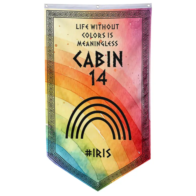 Camp Half-Blood Cabin 14 Iris Pennant Flag