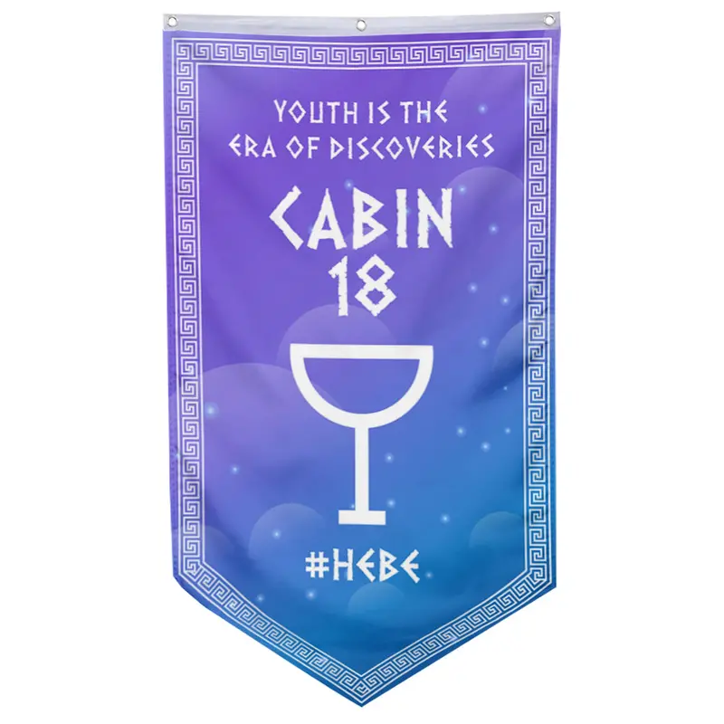 Camp Half-Blood Cabin 18 Hebe Pennant Flag