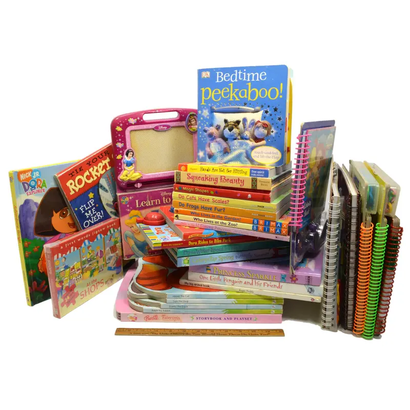 Children’s Board and Spiral-Bound Books – Lot of 29 Story, Picture, and Activity Big Books