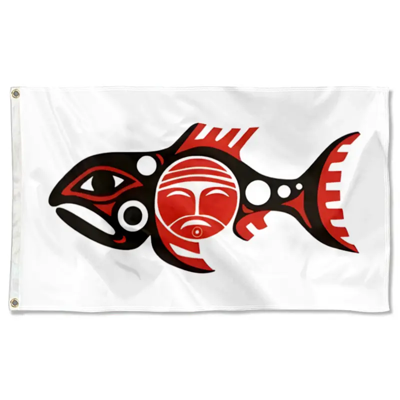 Chilkat Indian Village (Klukwan) Flag Banner by Fyon