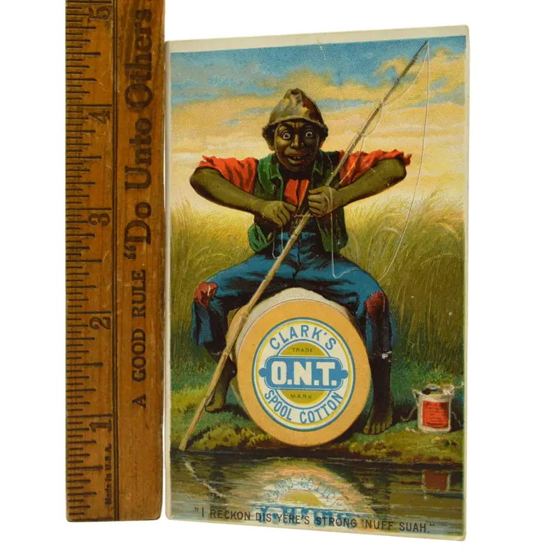 Clark’s O.N.T. Cotton Trade Card – Original Black Americana Advertising Print