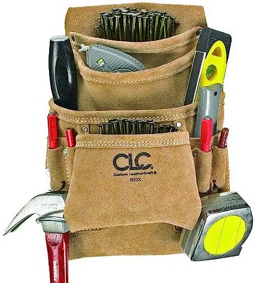 CLC Carpenter’s Nail and Tool Bag — Durable 6-Compartment Design