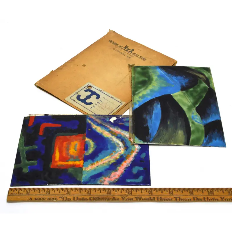 Columbian Art Metal Works Salesman Sample – Painted Tile Panel #8 of 8