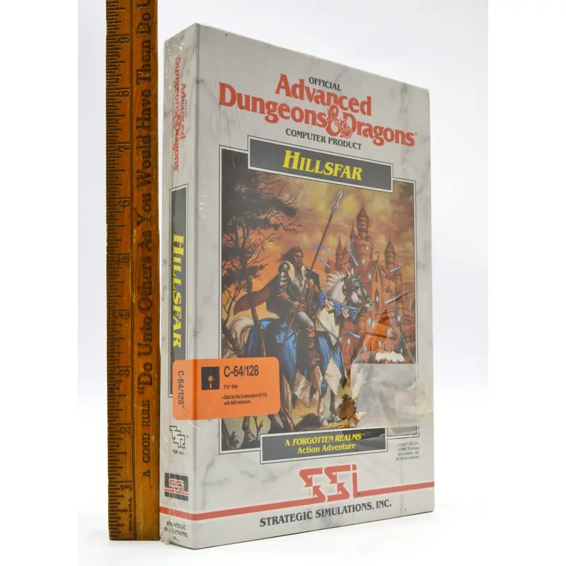 Commodore 64/128 Hillsfar – Sealed Advanced D&D RPG with Minor Box Damage