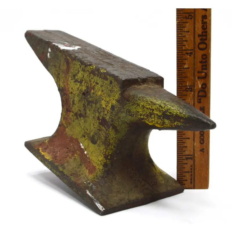 Compact Jeweler’s Anvil – 8-Inch Tinsmith & Goldsmith Bench Anvil, 6 lbs, with Original Surface Staining