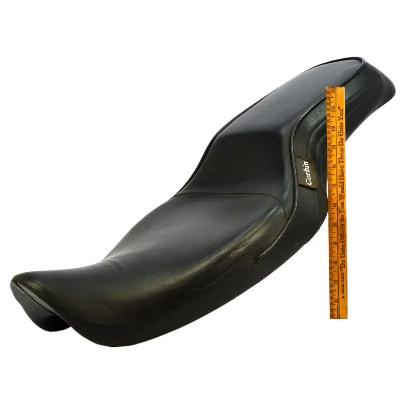 Corbin Motorcycle Seat — XL 96-6 AM Replacement, Black Leather, Excellent Condition