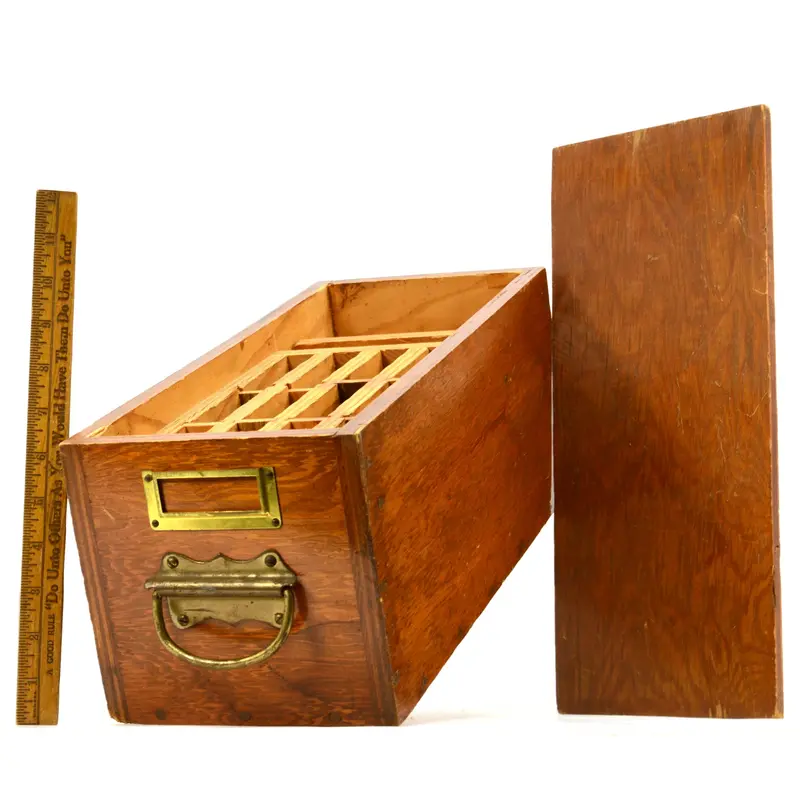 Custom Cedar Wood Slide Storage Box with Lid — Handmade Vintage Presentation