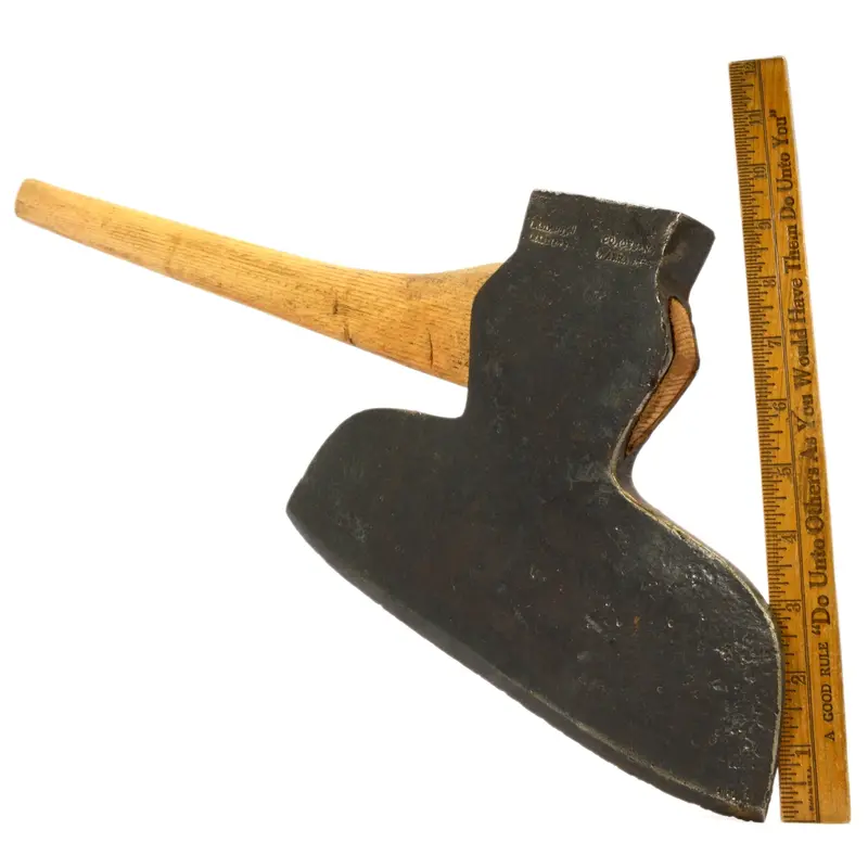 Daniel Simmons & Co. Hewing Broad Axe – Pennsylvania Pattern, c.1848, Original Handle