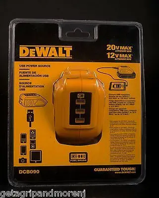 DeWalt DCB090 Dual-Voltage USB Charger – Compatible with 12V/20V Max Lithium-Ion Batteries