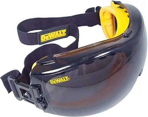 DEWALT Safety Goggles with Black Frame and Smoke Tinted Lenses