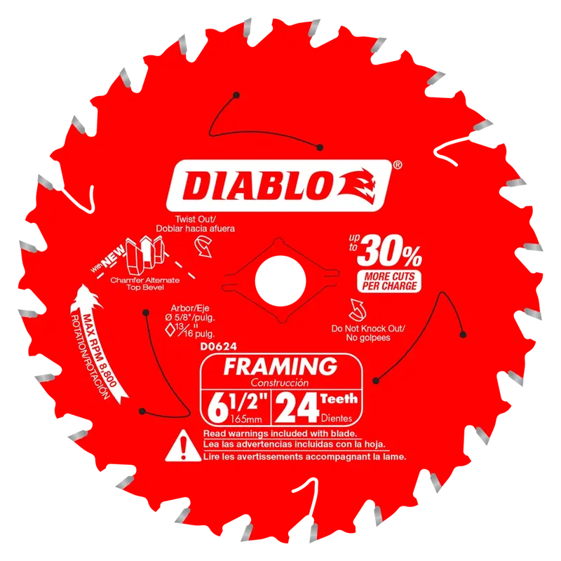 Diablo 6-1/2-Inch 24-Tooth Framing Circular Saw Blade