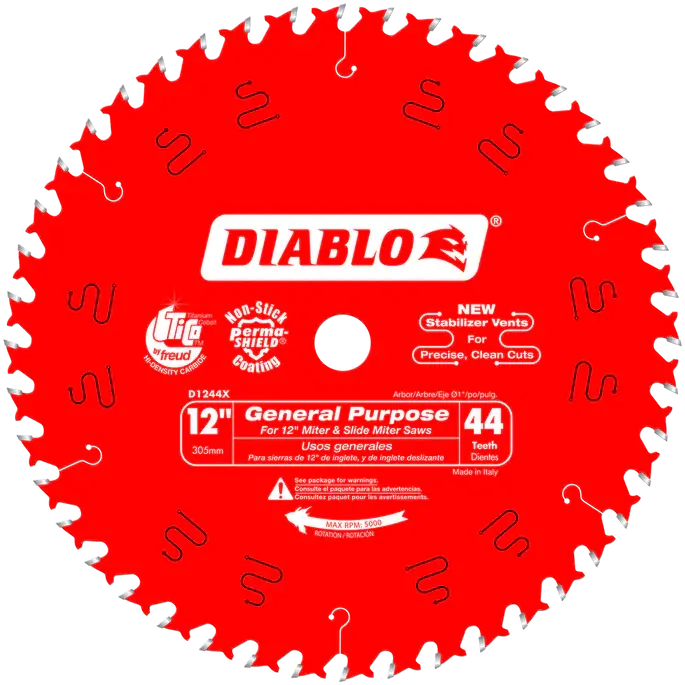 Diablo General Purpose Woodcutting Blade – 12 in., 44-Tooth