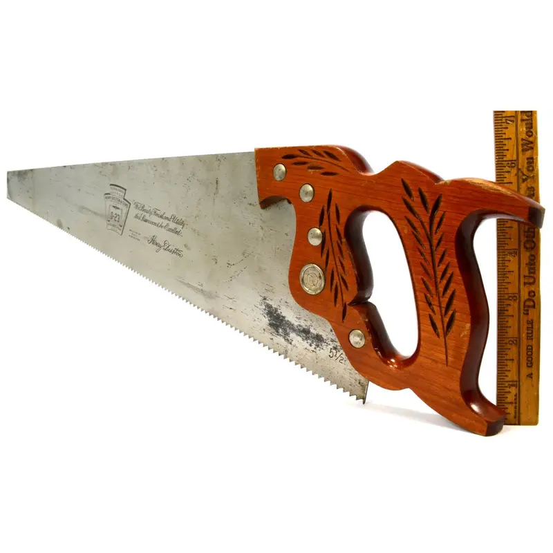 Disston D-23 Rip Saw – 26-Inch Blade, 5.5 TPI, Clean Vintage Example with Strong Brand Etching