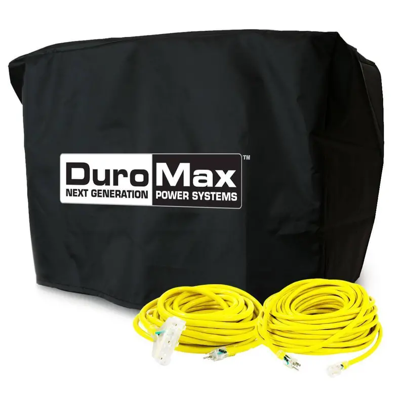 DuroMax Starter Kit for Compact Generators – Power Cord and Cover Set (Up to 5,500W)