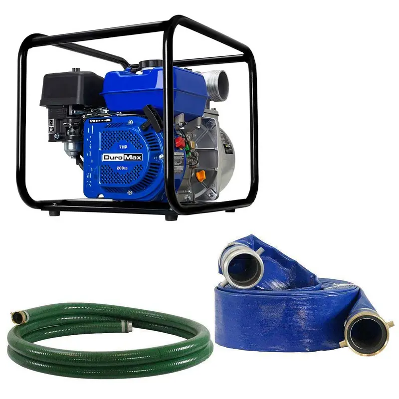 DuroMax XP650WP-LHK 208cc 3-Inch Gas Water Pump Kit – 220 GPM Capacity