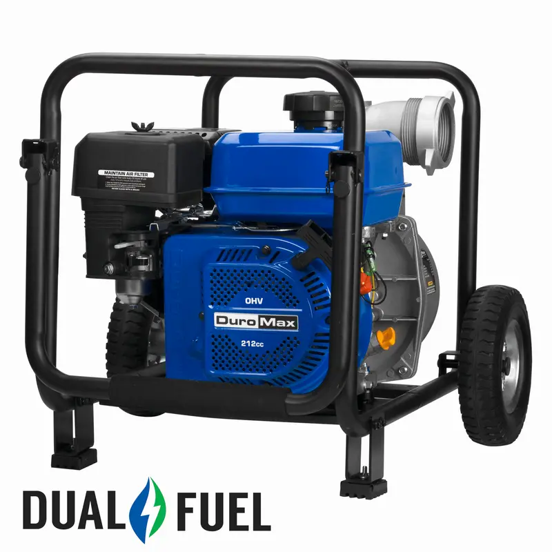DuroMax XP650WX Portable Dual-Fuel Water Pump – 264 GPM, 3-Inch Discharge