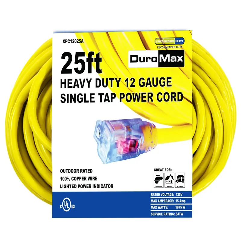DuroMax XPC12025A 25-Foot 12-Gauge Single-Outlet Extension Cord