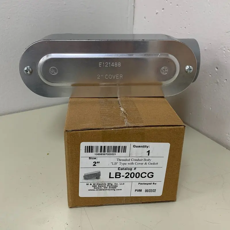 Eaton LB-200CG 2″ Aluminum LB Conduit Body with Integrated Cover and Gasket