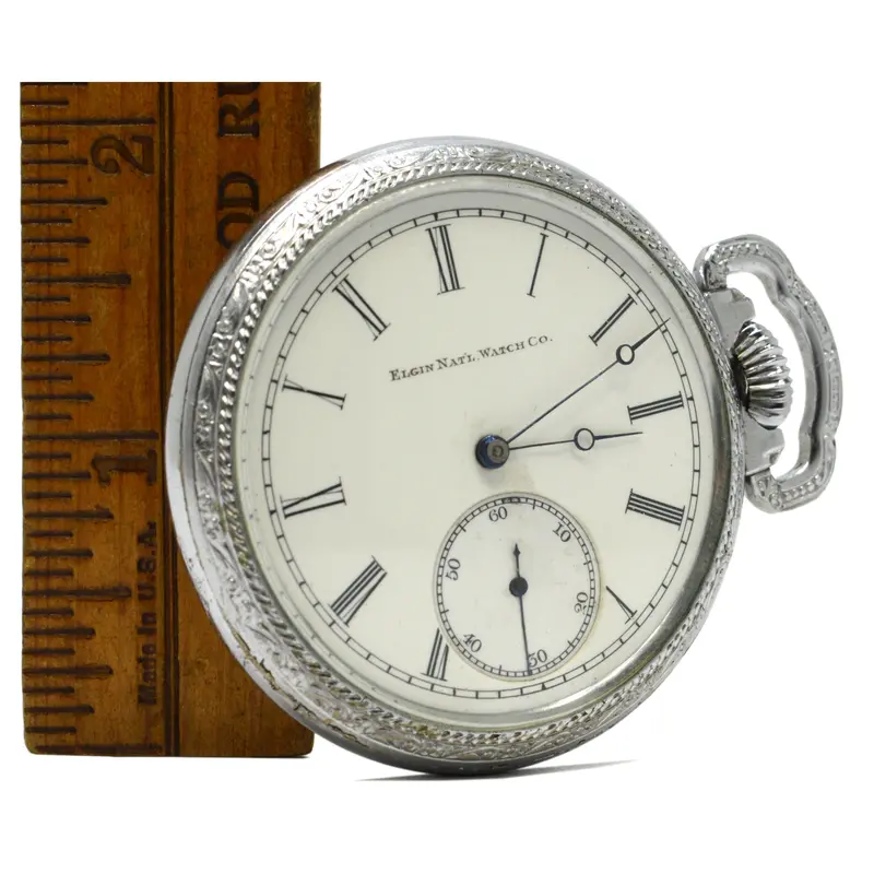 Elgin 1888 Pocket Watch – 15-Jewel, 16-Size Open-Face Defiance Case with Serial H3G31