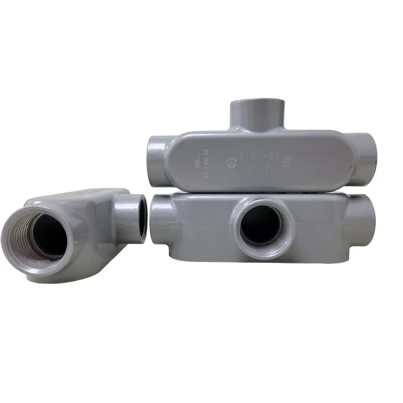 Emerson TC-100 1″ Aluminum T-Type Threaded Conduit Bodies (3-Pack)