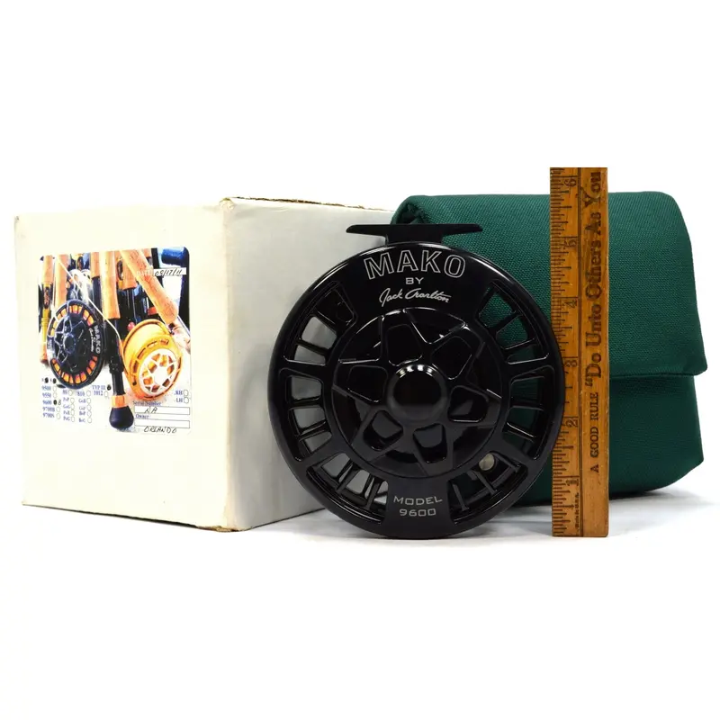Factory-Sealed Mako Saltwater Fly Reel by Jack Charlton, Model 9600B, Large Capacity, Right-Hand Retrieve