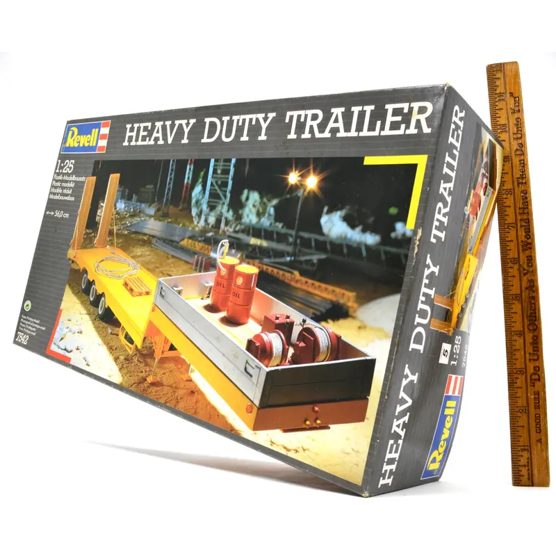 Factory-Sealed Revell 1:25 Heavy Duty Trailer Model Kit #7542 – Brand New