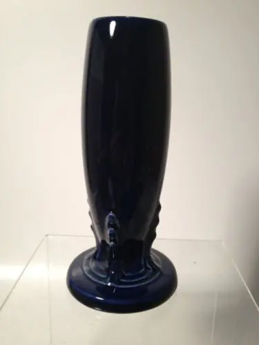 Fiesta Ware Cobalt Blue Wave-Shaped Bud Vase