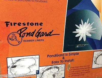 Firestone 10′ x 10′ EPDM Pond Liner – .045 Mil Flexible Fish Tank & Water Feature Membrane