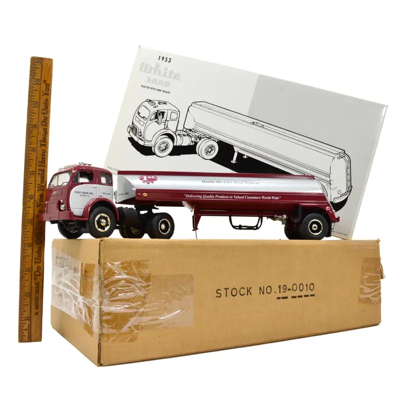First Gear 1:34 White 3000 Tractor and Trailer – Early Diecast Replica from 1953