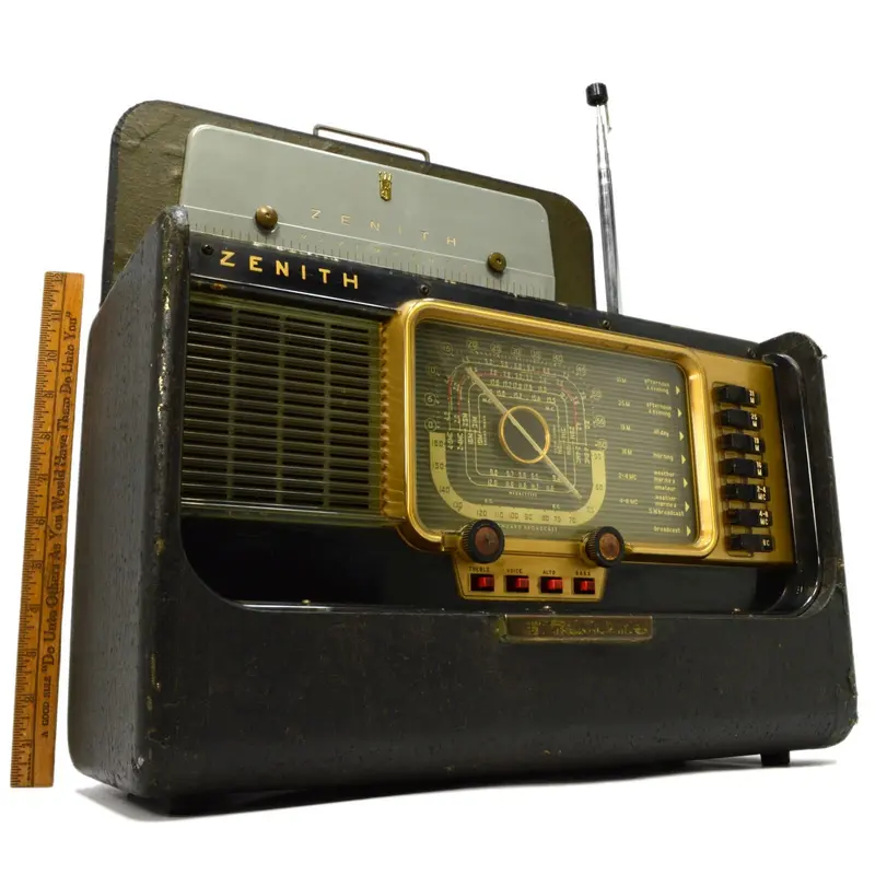 Fully Tested Vintage Zenith H500 Trans-Oceanic Portable Tube Radio — 1950s Shortwave Receiver