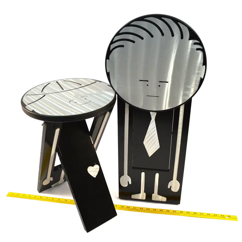 Functional Art Stools ‘Stoolie’ by F. Garbotz — Matching Son and Daughter Pair