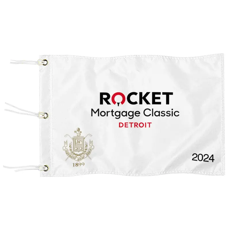 Fyon 2024 Rocket Mortgage Classic PGA Tour Pin Flag – Detroit Golf Club Official Banner with Grommets