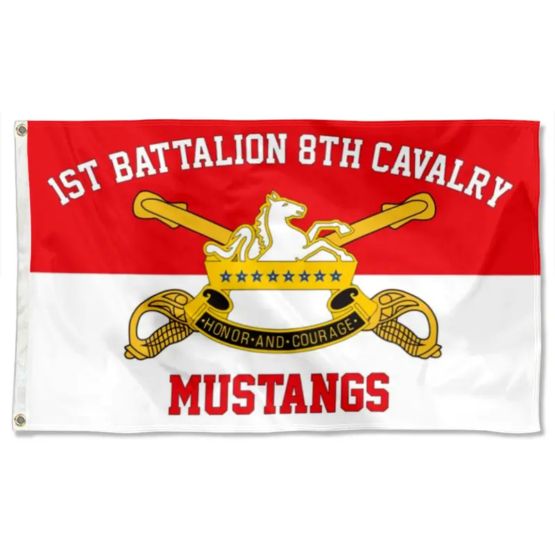 Fyon 2nd Battalion 8th Cavalry Flag – Mustangs Unit Commemorative Banner