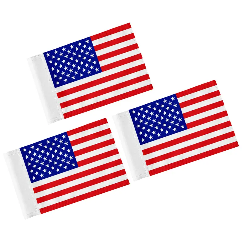 Fyon 3-Piece U.S. Themed Golf Pin Flag Set – Double-Sided American Flag Design