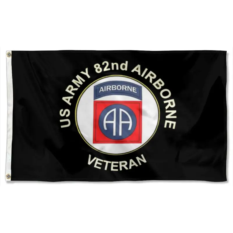 Fyon 82nd Airborne Veteran Flag – Patriotic US Army Tribute Banner – Indoor/Outdoor