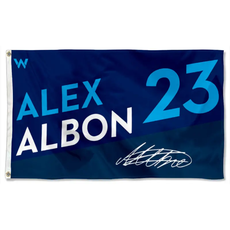 Fyon Alexander Albon F1 Flag Banner – #23 Williams Racing Design