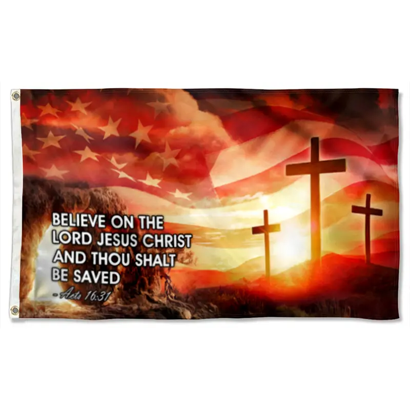 Fyon ‘Believe on the Lord Jesus Christ’ Banner – Scripture-Inspired Design